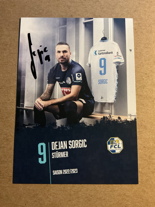 Dejan Sorgic, Serbia 🇷🇸 FC Luzern 2022/23 hand signed