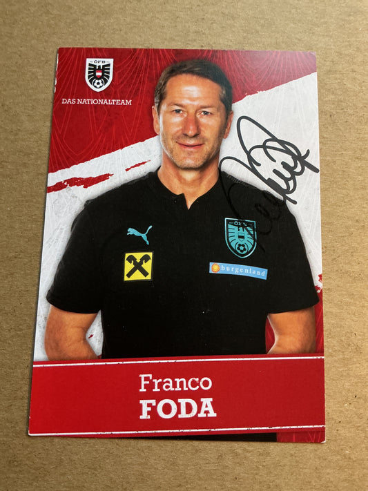 Franco Foda, Germany 🇩🇪 Austria UEFA Euro Cup 2020 hand signed