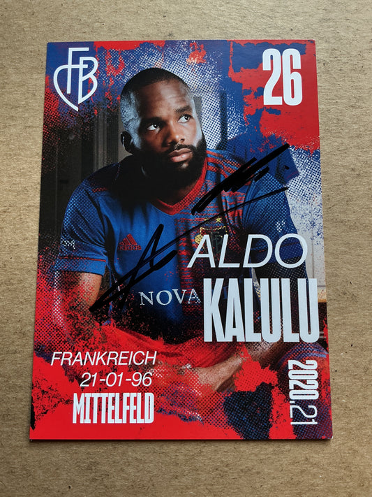 Aldo Kalulu, France 🇫🇷 FC Basel 2020/21 hand signed
