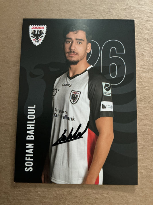 Sofian Bahloul, France 🇫🇷 FC Aarau 2024/25 hand signed