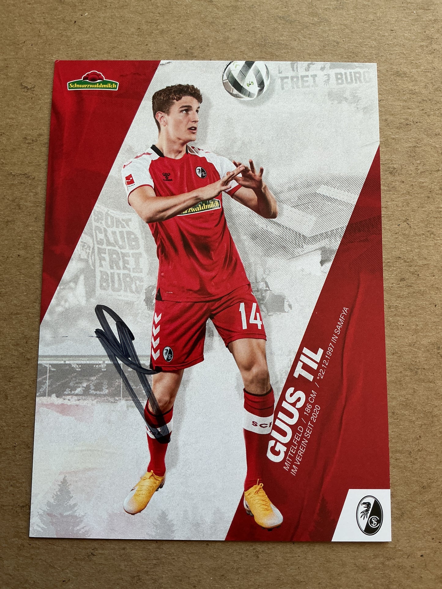 Guus Til, Netherlands 🇳🇱 SC Freiburg 2020/21 hand signed