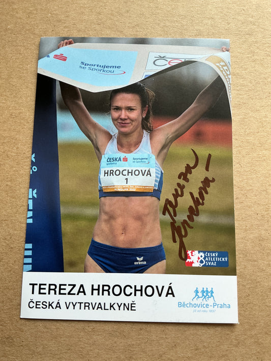 Tereza Hrochova, Czech Republic 🇨🇿 Athletics Summer Olympics 2024 hand signed
