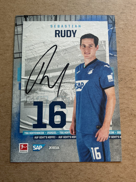 Sebastian Rudy, Germany 🇩🇪 TSG 1899 Hoffenheim 2020/21 hand signed