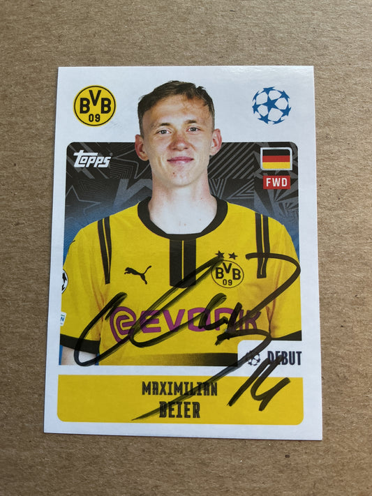 Maximilian Beier, Germany 🇩🇪 Borussia Dortmund 2024/25 Topps hand signed
