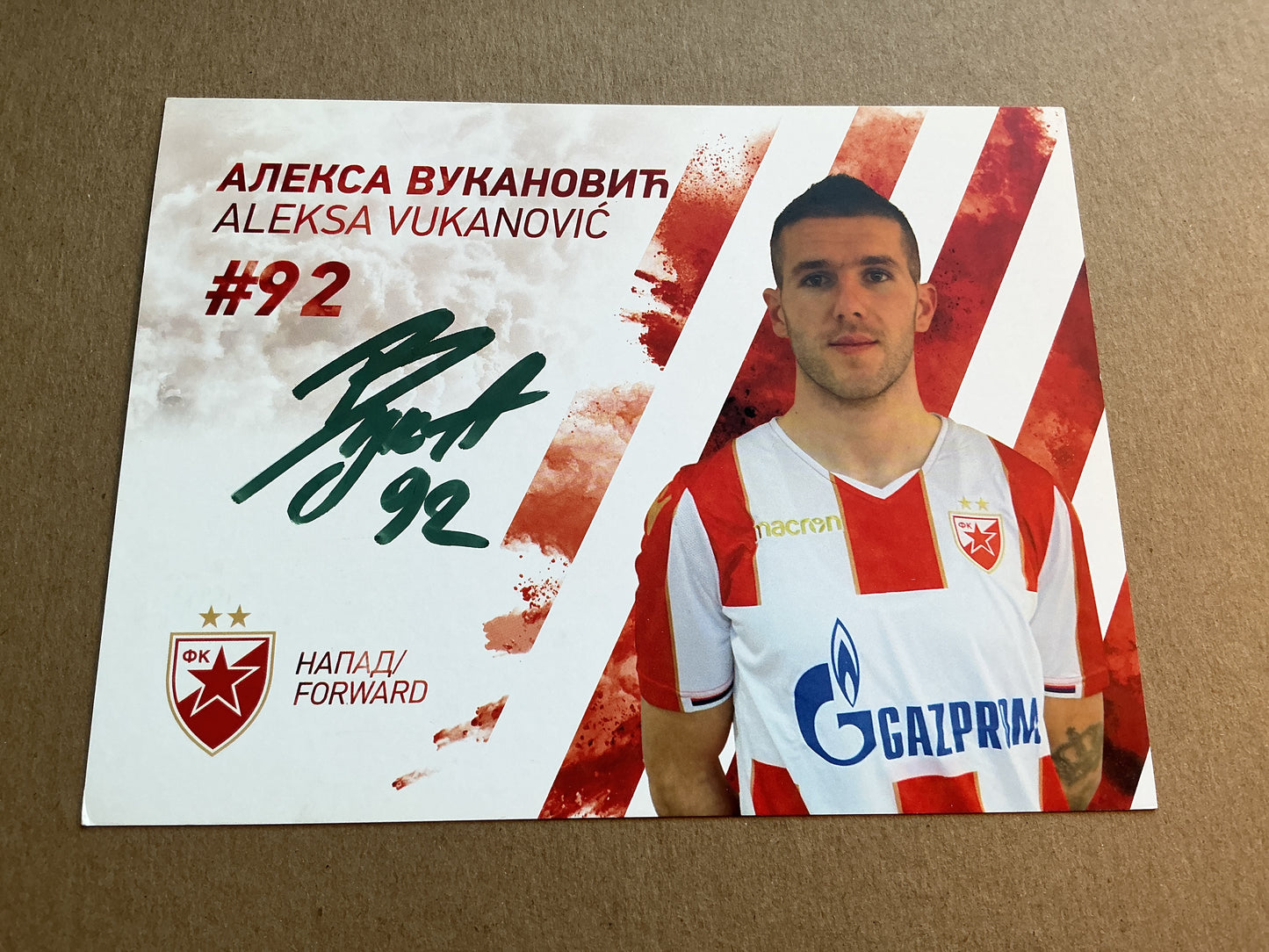 Aleksa Vukanović, Serbia 🇷🇸 Red Star Belgrade 2019/20 hand signed