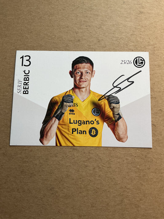 Serif Berbić, Switzerland 🇨🇭 HC Lugano 2025/26 hand signed