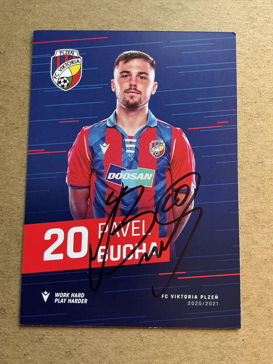 Pavel Bucha, Czech Republic 🇨🇿 FC Viktoria Plzeň 2020/21 hand signed