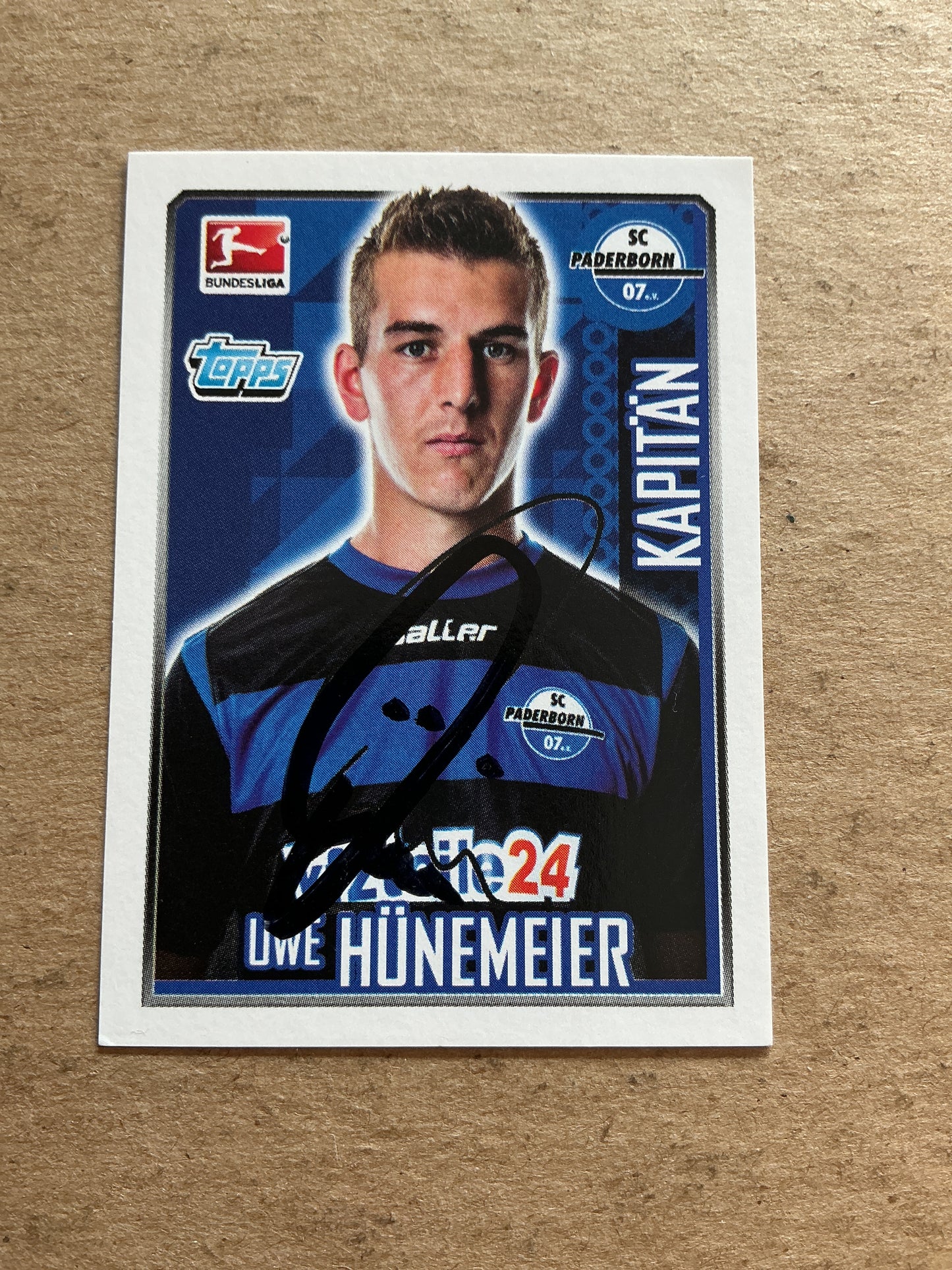 Uwe Hünemeier, Germany 🇩🇪 SC Paderborn 2014/15 Topps hand signed