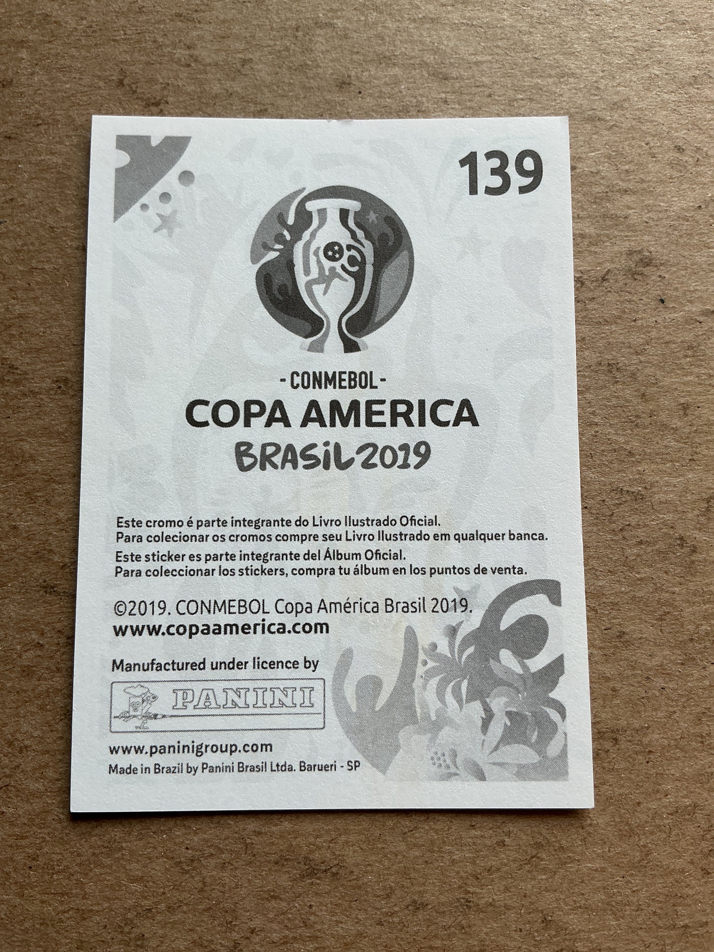 Giovani Lo Celso, Argentina 🇦🇷 Copa America 2019 Panini hand signed