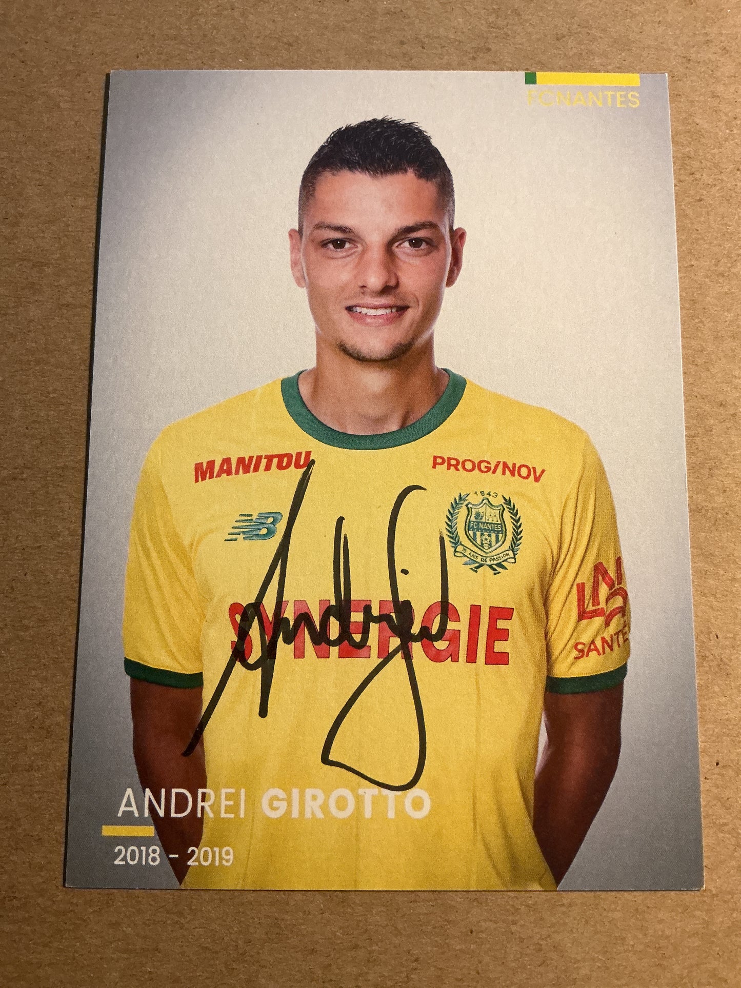 Andrei Girotto, Brazil 🇧🇷 FC Nantes 2018/19 hand signed