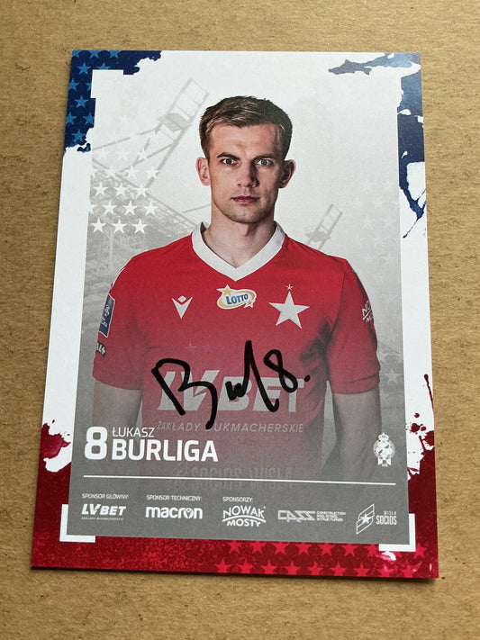 Łukasz Burliga, Poland 🇵🇱 Wisła Kraków 2020/21 hand signed