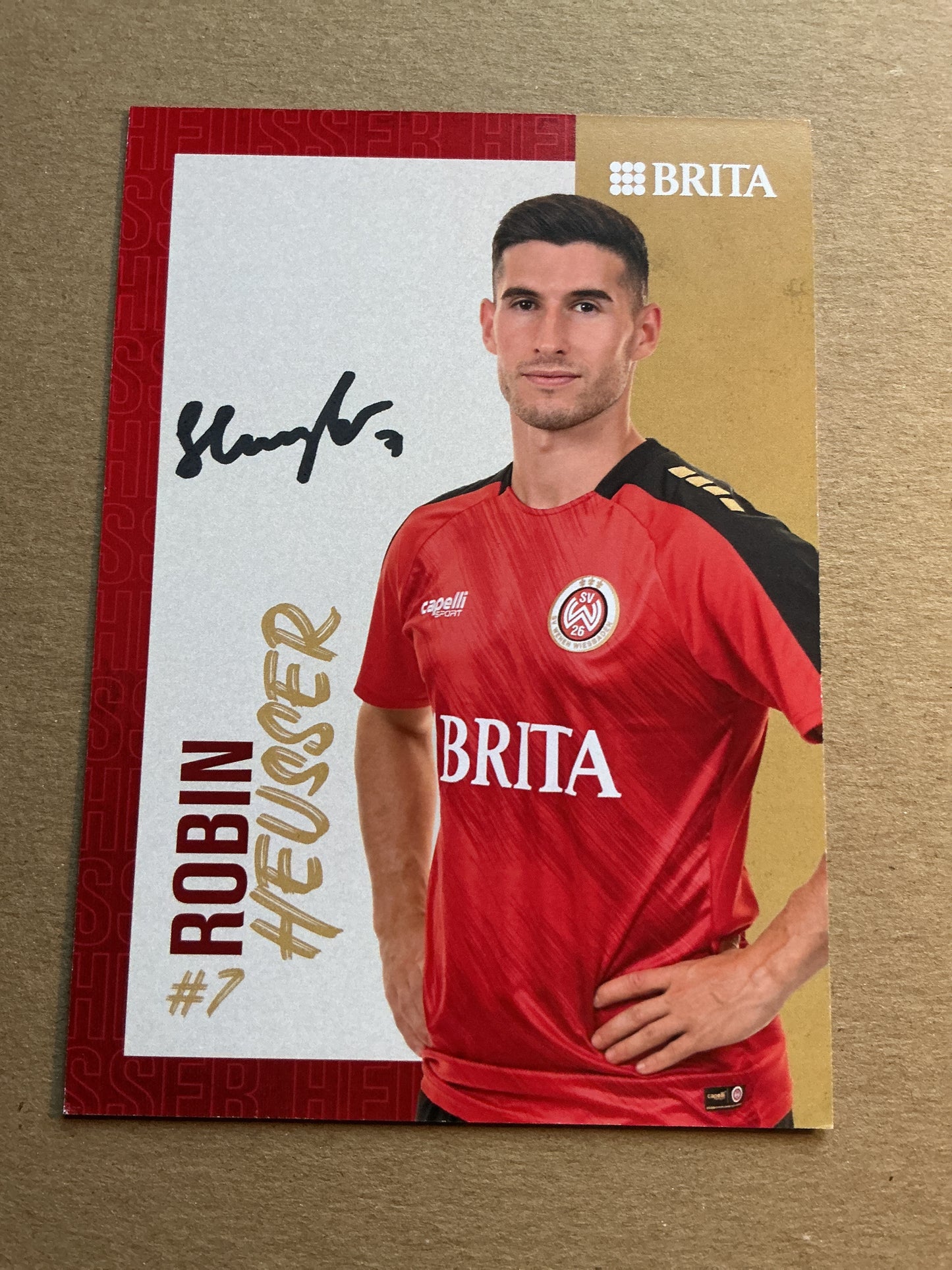 Robin Heußer, Germany 🇩🇪 SV Wehen Wiesbaden 2023/24 hand signed
