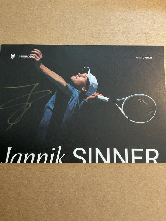Jannik Sinner, Italy 🇮🇹 Tennis Sports 2025 hand signed