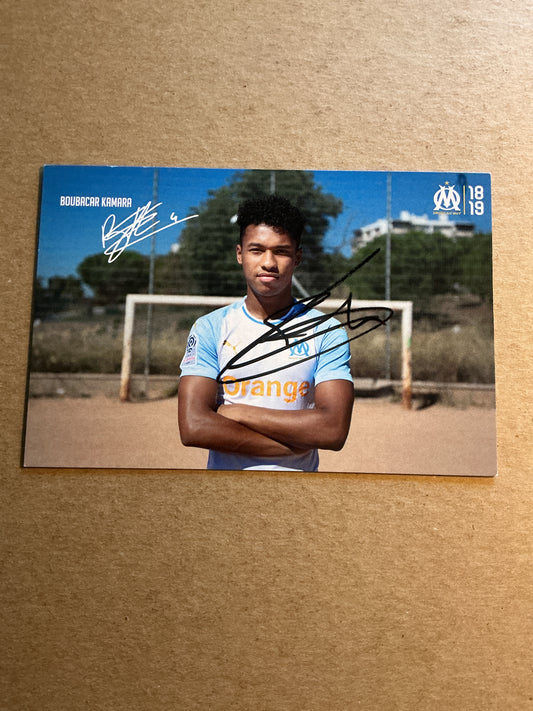 Boubacar Kamara, France 🇫🇷 Olympique Marseille 2018/19 hand signed
