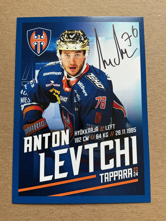 Anton Levtchi, Finland 🇫🇮 Tappara Tampere 2023/24 hand signed