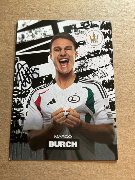 Marco Burch, Switzerland 🇨🇭 Legia Warsaw 2024/25 hand signed
