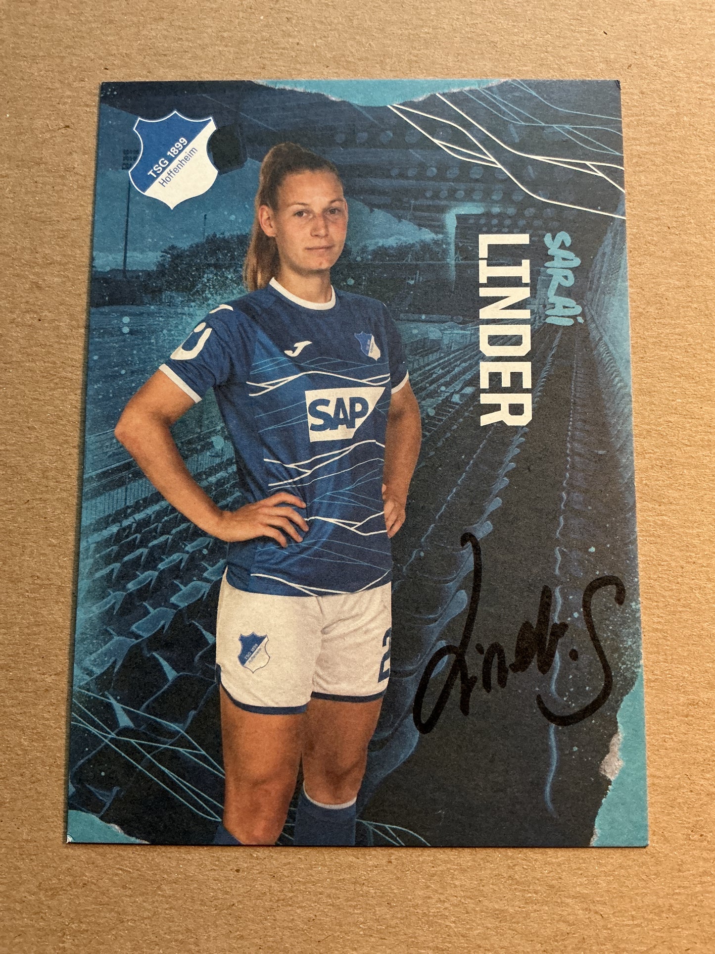 Sarai Linder, Germany 🇩🇪 TSG 1899 Hoffenheim 2022/23 hand signed