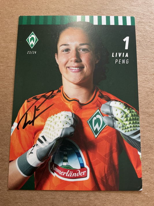 Livia Peng, Switzerland 🇨🇭 SV Werder Bremen 2023/24 hand signed