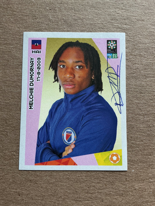 Melchie Dumornay, Haiti 🇭🇹 FIFA Women’s World Cup 2023 Panini hand signed