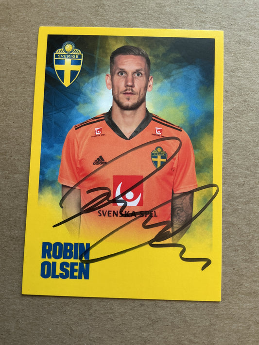 Robin Olsen, Sweden 🇸🇪 UEFA Euro 2020 AS Roma hand signed