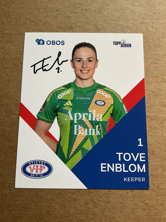 Tove Enblom, Sweden 🇸🇪 Vålerenga IF 2024/25 hand signed