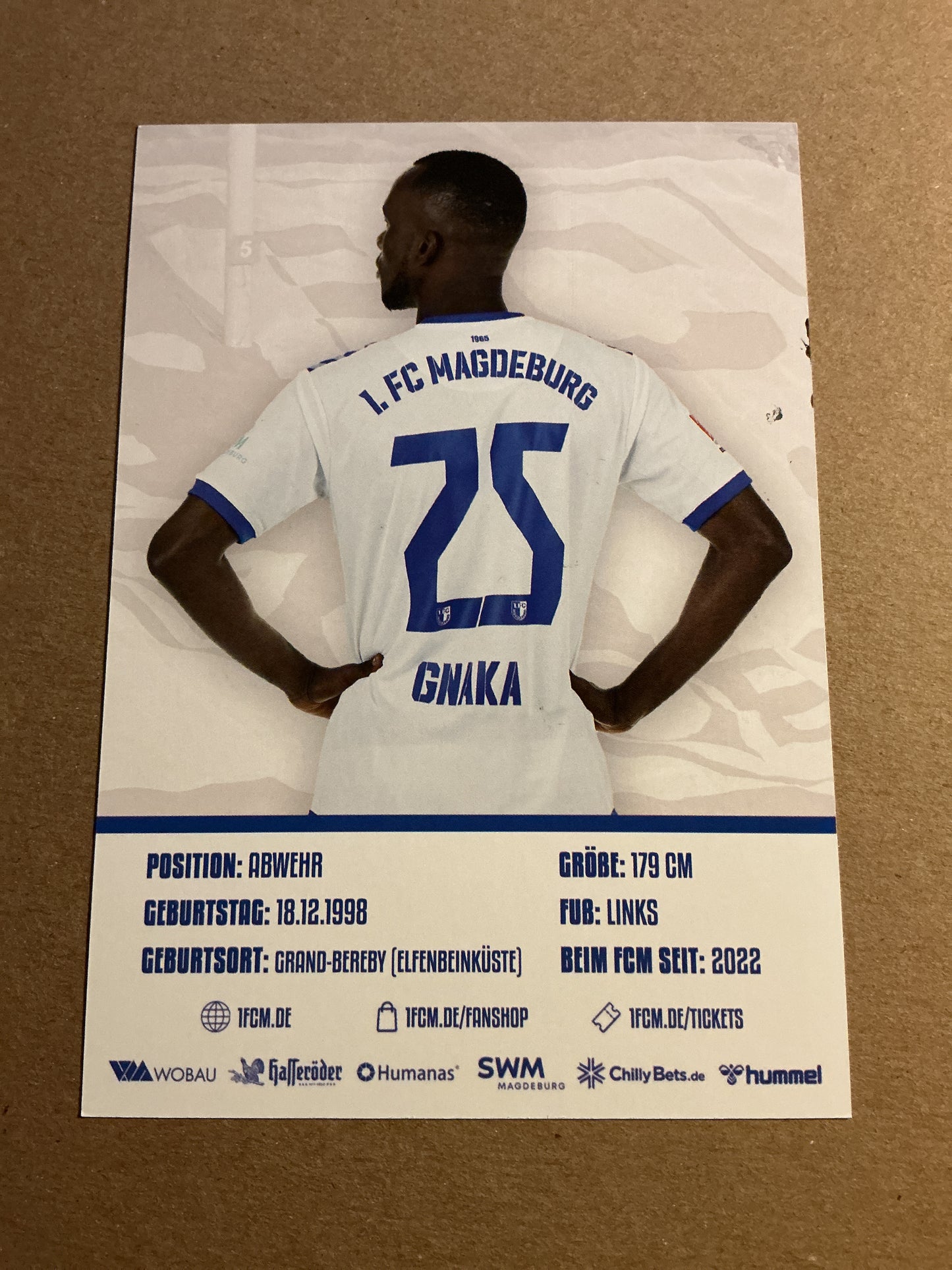 Silas Gnaka, Ivory Coast 🇨🇮 1.FC Magdeburg 2023/24 hand signed