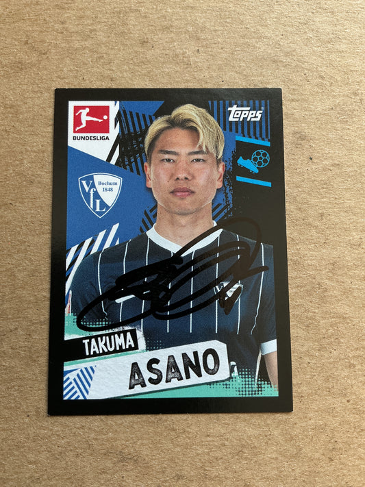 Takuma Asano, Japan 🇯🇵 VfL Bochum 2021/22 Topps hand signed