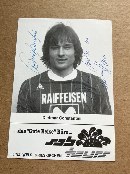 Dietmar Constantini, Austria 🇦🇹 FC Union Wels 1982/83 hand signed