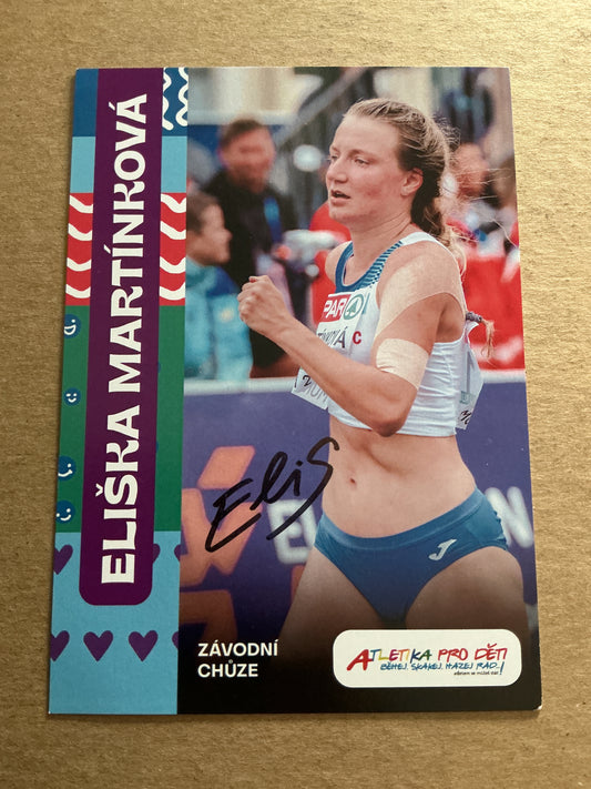 Eliska Martinkova, Czech Republic 🇨🇿 Athletics Summer Olympics 2024 hand signed