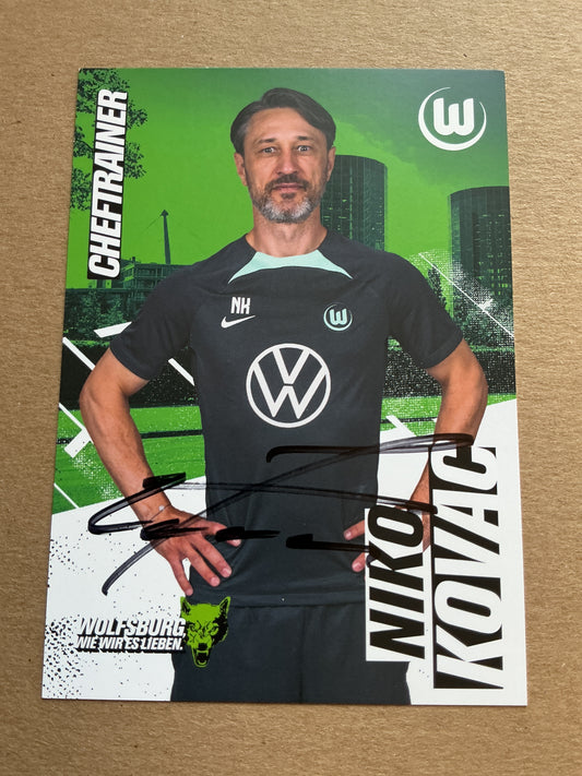 Niko Kovac, Croatia 🇭🇷 VfL Wolfsburg 2023/24 hand signed