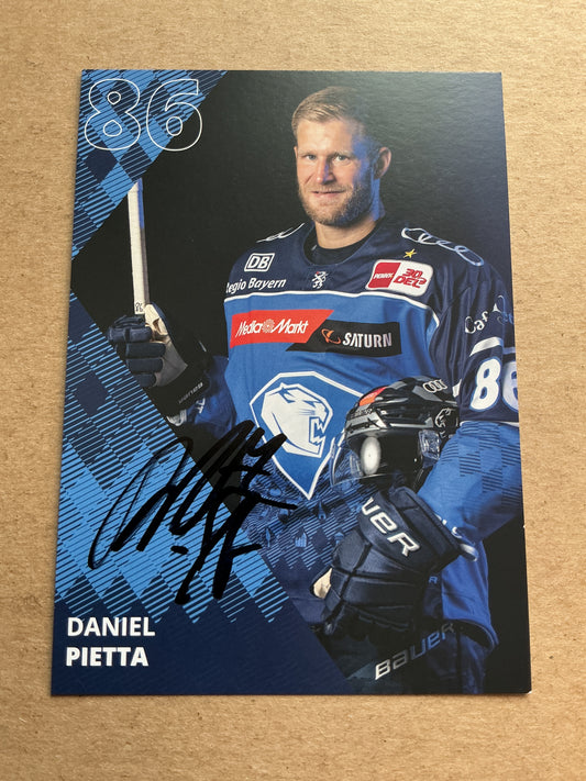 Daniel Pietta, Germany 🇩🇪 ERC Ingolstadt 2023/24 hand signed