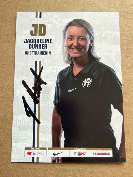 Jacqueline Dünker, Switzerland 🇨🇭 FC Zürich 2023/24 hand signed