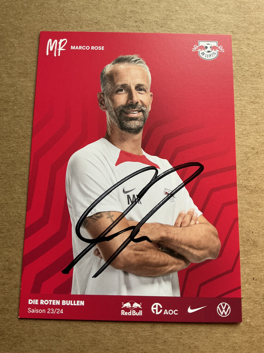 Marco Rose, Germany 🇩🇪 RB Leipzig 2023/24 hand signed