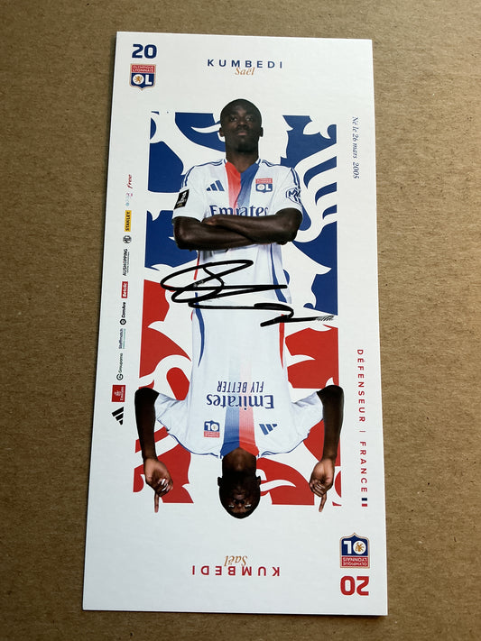 Sael Kumbedi, France 🇫🇷 Olympique Lyon 2024/25 hand signed
