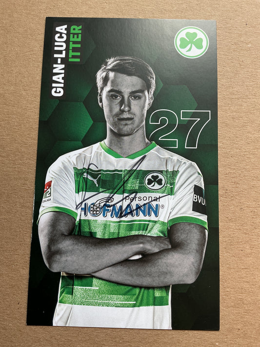 Gian-Luca Itter, Germany 🇩🇪 SpVgg Greuther Fürth 2020/21 hand signed