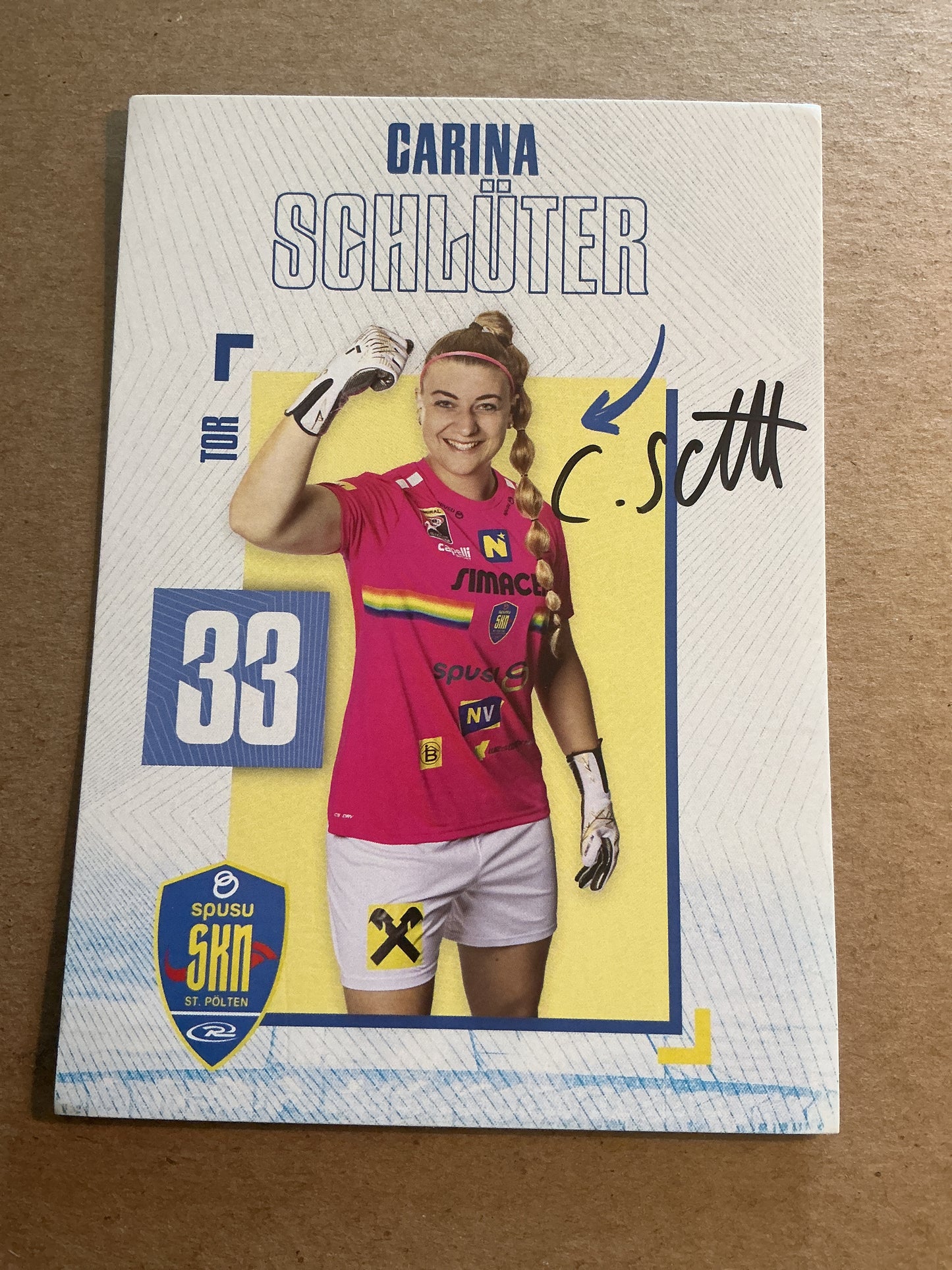 Carina Schlüter, Germany 🇩🇪 SKN St. Pölten 2024/25 hand signed