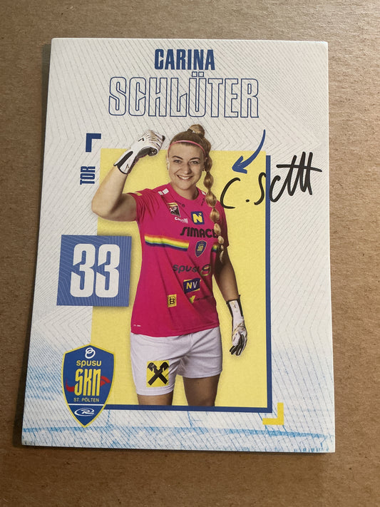 Carina Schlüter, Germany 🇩🇪 SKN St. Pölten 2024/25 hand signed