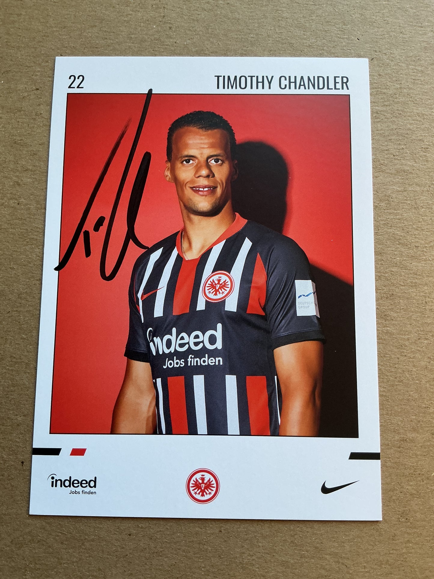 Timothy Chandler, USA 🇺🇸 Eintracht Frankfurt 2019/20 hand signed