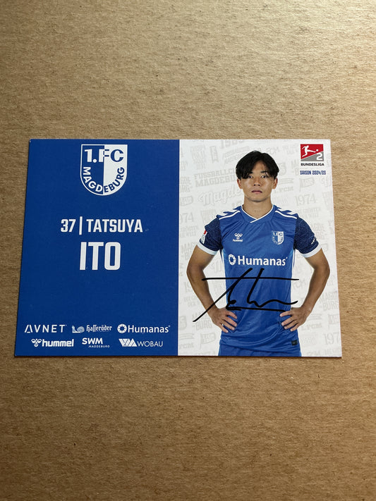 Tatsuya Ito, Japan 🇯🇵 1.FC Magdeburg 2024/25 hand signed