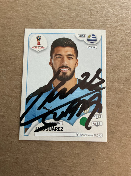 Luis Suarez, Uruguay 🇺🇾 FIFA World Cup 2018 Panini hand signed