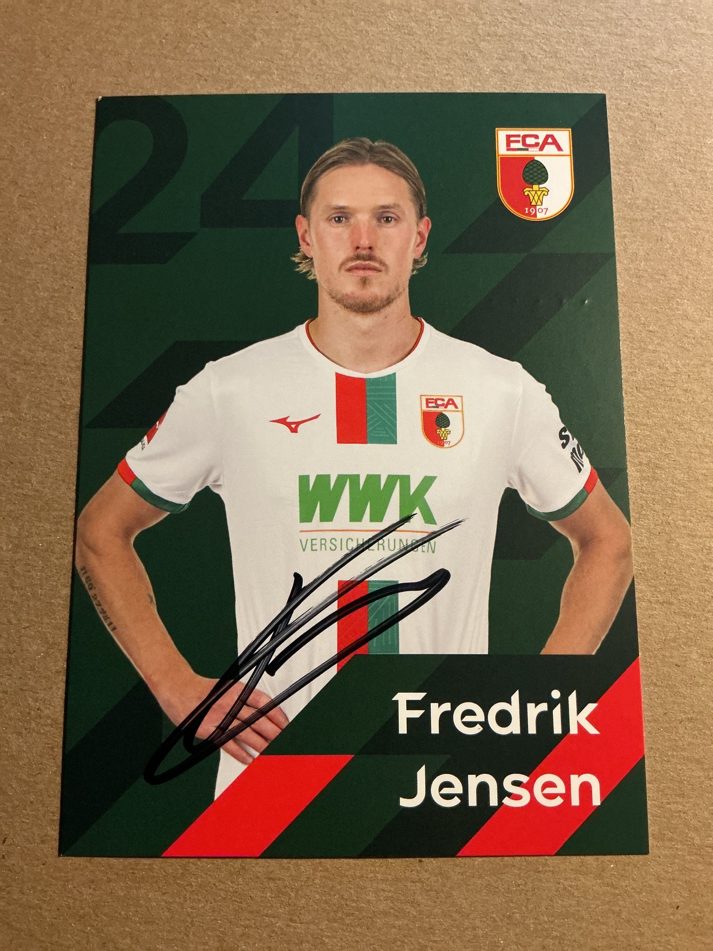 Fredrik Jensen, Finland 🇫🇮 FC Augsburg 2023/24 hand signed