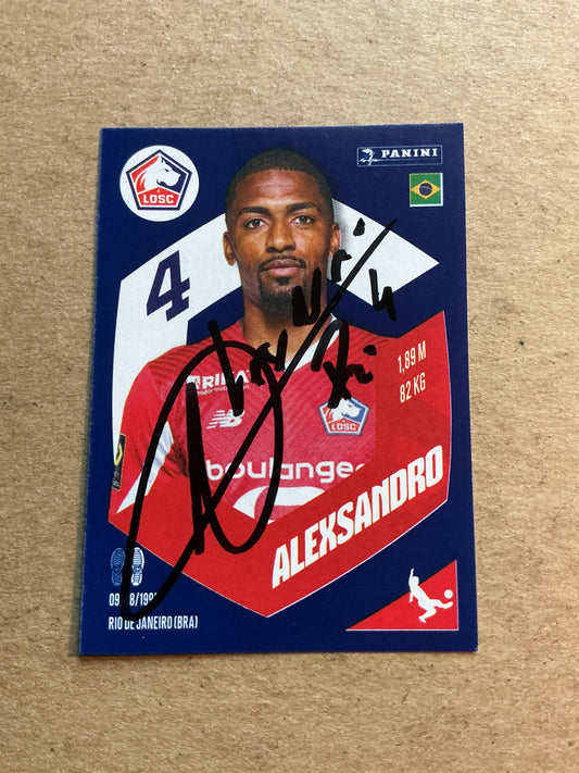 Alexsandro, Brazil 🇧🇷 Lille OSC 2024 Panini hand signed