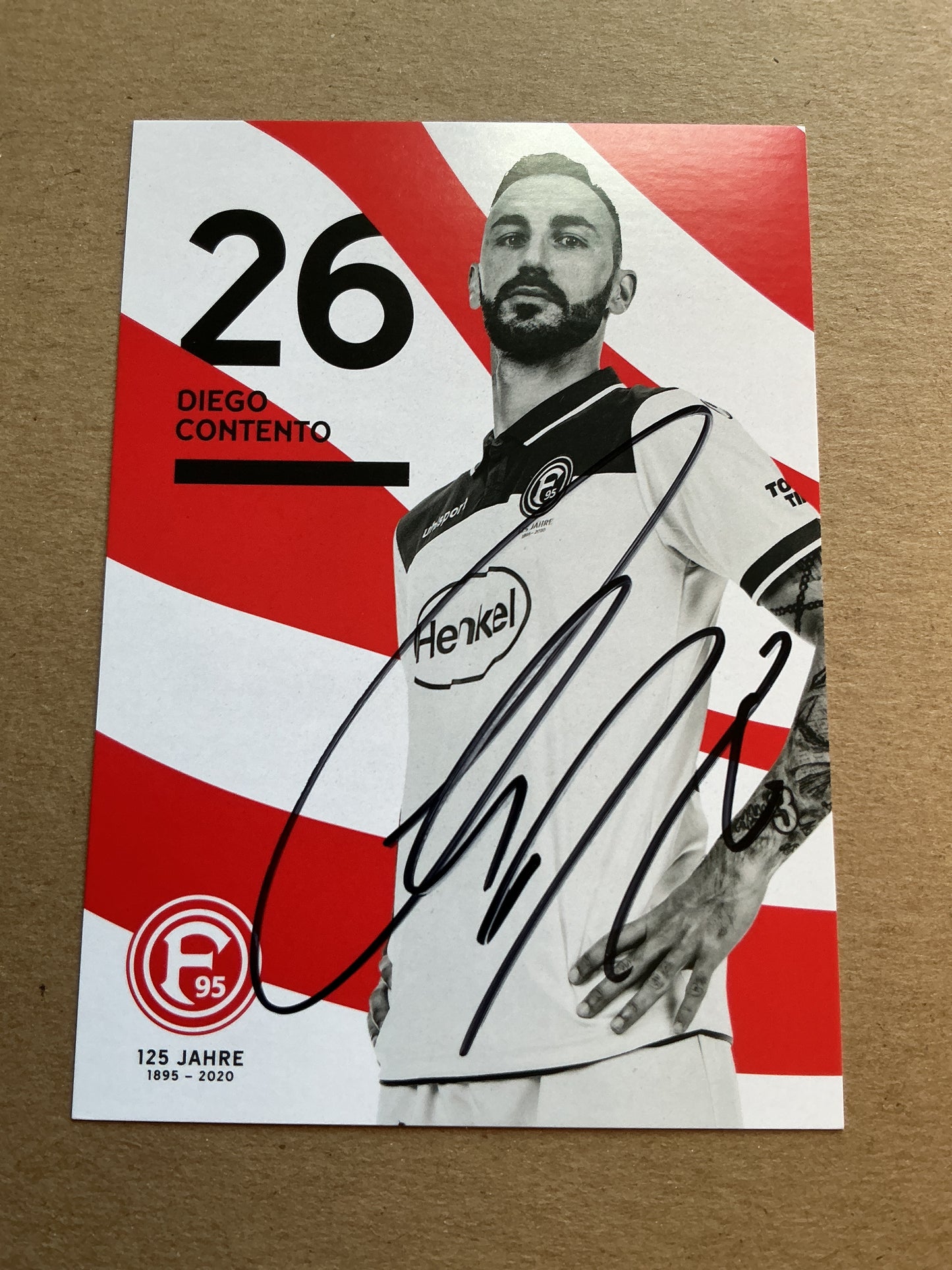 Diego Contento, Italy 🇮🇹 Fortuna Düsseldorf 2019/20 hand signed