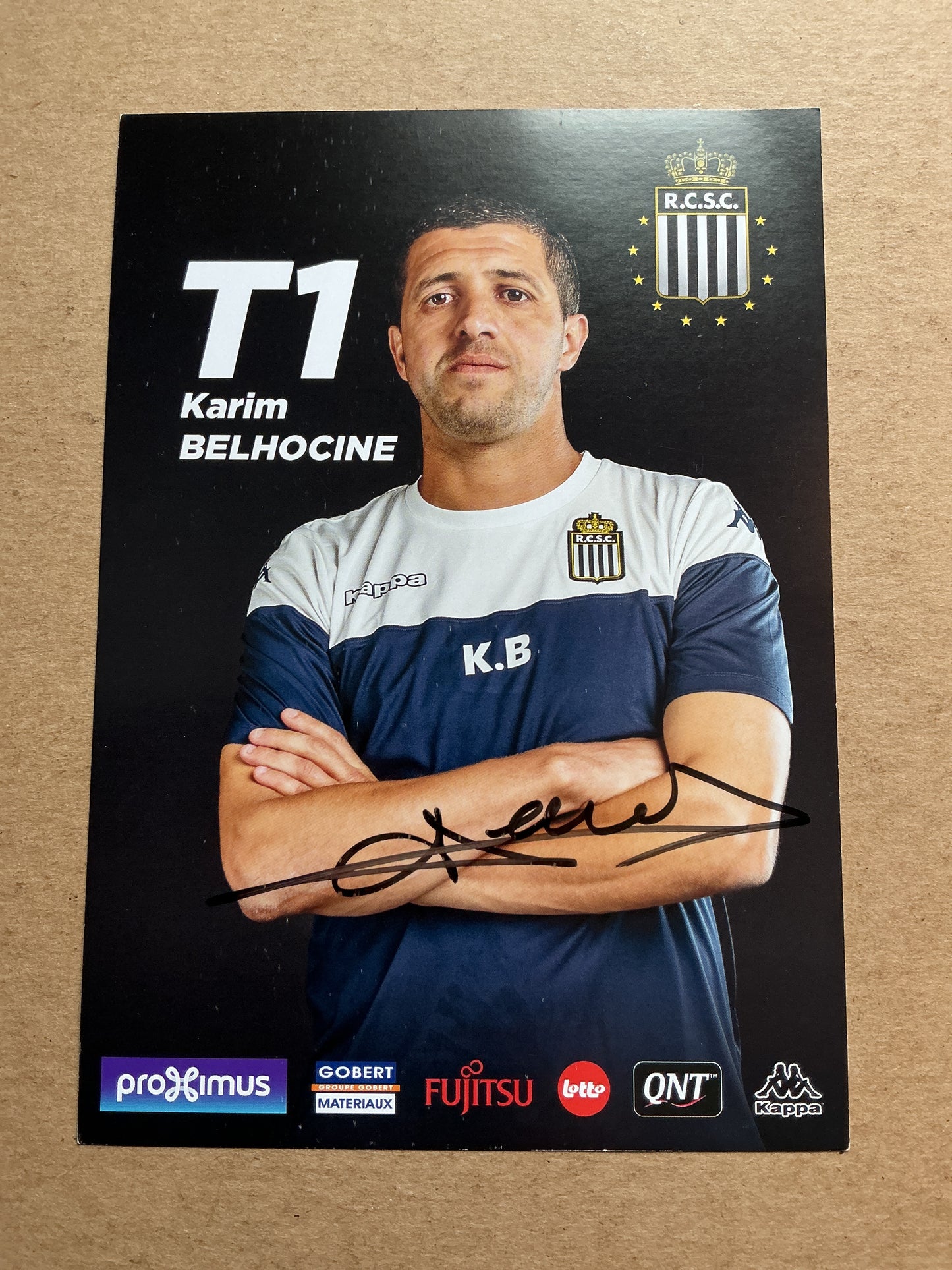 Karim Belhocine, France 🇫🇷 Royal Charleroi SC 2019/20 hand signed