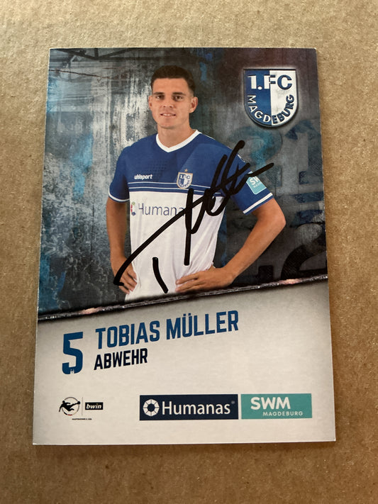 Tobias Müller, Germany 🇩🇪 1.FC Magdeburg 2021/22 hand signed