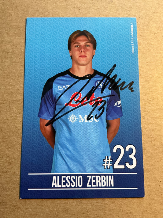 Alessio Zerbin, Italy 🇮🇹 SSC Napoli 2022/23 hand signed