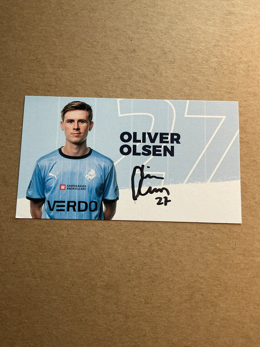 Oliver Olsen, Denmark 🇩🇰 Randers FC 2023/24 hand signed