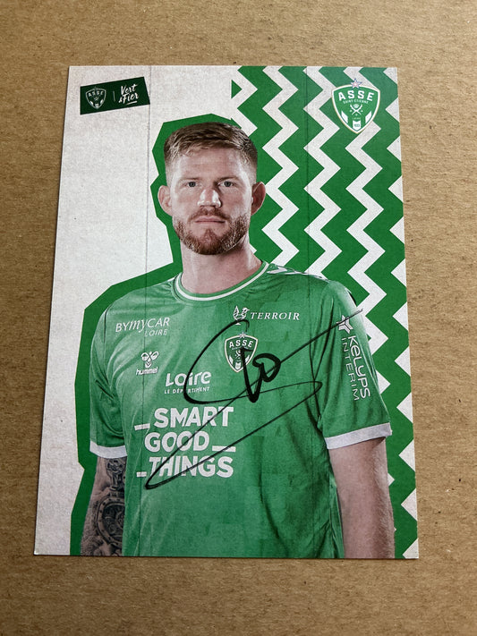 Gaetan Charbonnier, France 🇫🇷 AS Saint-Etienne 2023/24 hand signed
