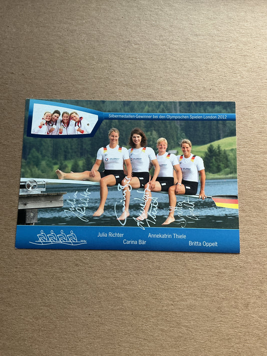 Carina Bär (+3), Germany 🇩🇪 Rowing Summer Olympics hand signed