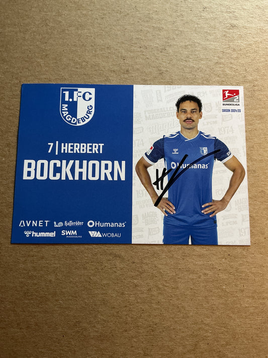 Herbert Bockhorn, Uganda 🇺🇬 1.FC Magdeburg 2024/25 hand signed